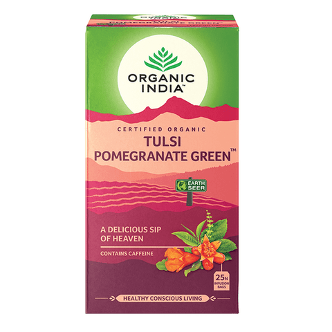 Organic India Tulsi Pomegranate Green 25 tea bags