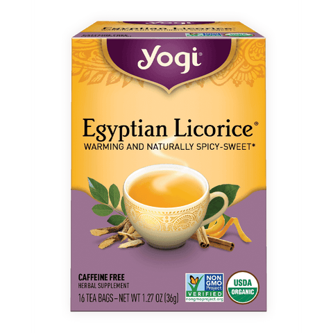 YOGI TEA Herbal Tea Bags Egyptian Licorice - 16 Tea Bags