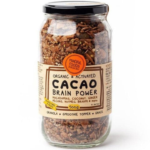 Mindful Foods Cacao Brain Power - Organic & Activated Granola Jar 450g
